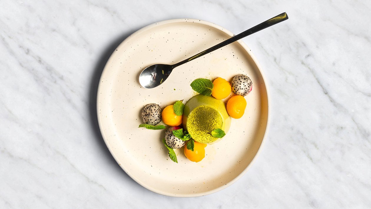 Žaliosios arbatos panna cotta – - Receptas