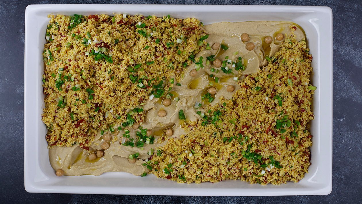 Salotos su „Bulgur“ kruopomis ir humusu – - Receptas